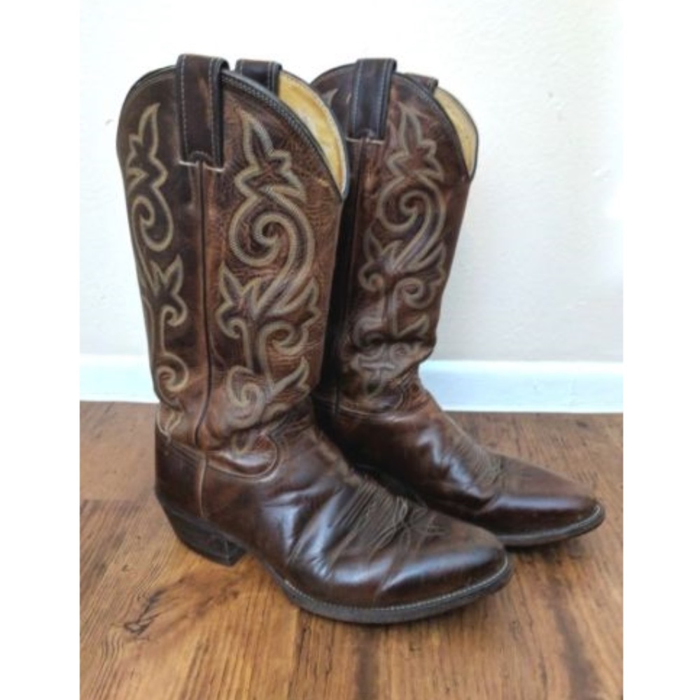 Justin Brown Cowboy Boots sz 8.5